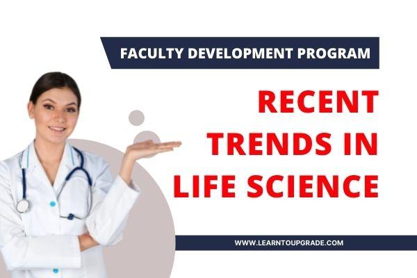 Faculty Development program: Recent trends in Life science cover
