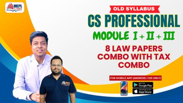 CS PROFESSIONAL - ALL 9 PAPER COMBO WITH TAX - FOR MOBILE APP (ANDROID ONLY) cover