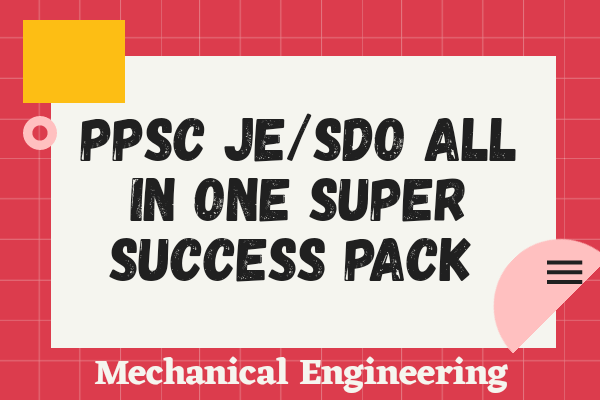 PPSC JE/SDO All In One Super Success Pack (Mechanical) cover
