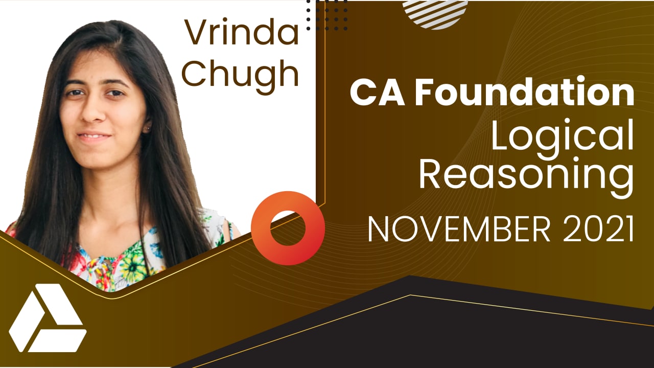 CA Foundation Logical Reasoning Nov 2021 | Google Drive cover