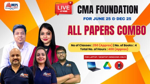CMA FOUNDATION ALL PAPERS - LIVE AT HOME BATCH - FOR LAPTOP/DESKTOP (WINDOWS ONLY) cover