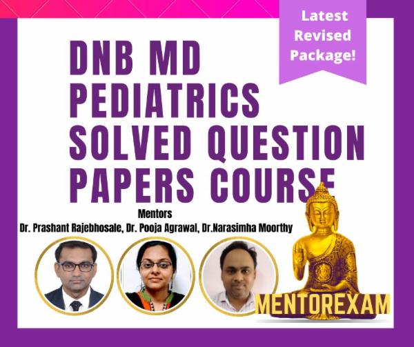 DNB MD Pediatrics Solved Question Papers Course ver.aug23 cover