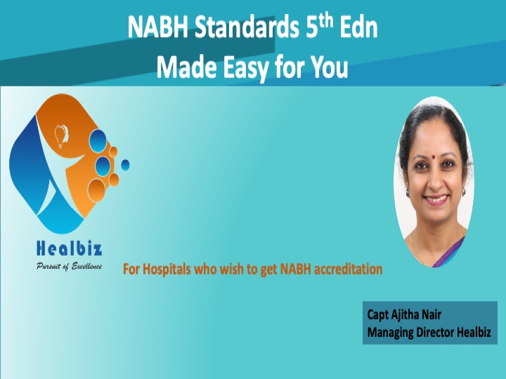 Orientation Program on NABH Accreditation Standards 5th Edn cover