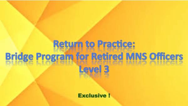 Return to Practice - Bridge Program for Retired MNS Officers Level 3 cover