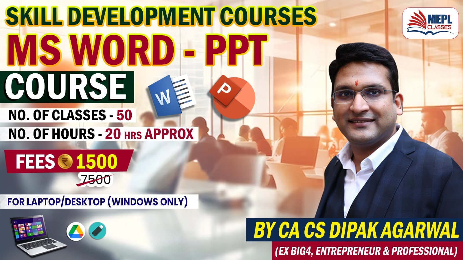 MS WORD + PPT (COMBO) - FOR LAPTOP/DESKTOP (WINDOWS ONLY) cover