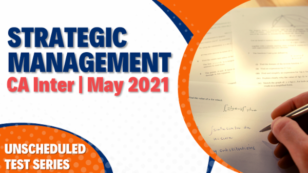 CA Inter SM Unscheduled Test Series for May 2021 Batch 2 cover