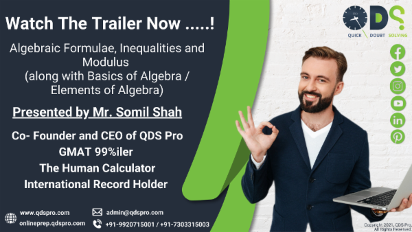 Algebraic Formulae, Inequalities and Modulus (along with Basics of Algebra / Elements of Algebra) (Trailer) cover