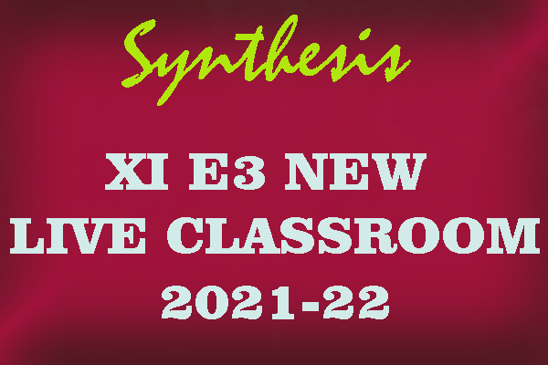 XI E3 NEW LIVE CLASSROOM 2021-22 cover