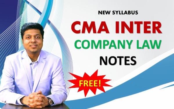 CMA INTER - COMPANY LAW NOTES cover