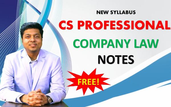 CS PROFESSIONAL - COMPANY LAW NOTES cover