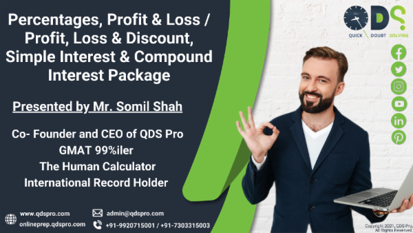 Percentages, Profit & Loss (Profit, Loss & Discount) and Simple Interest & Compound Interest Package cover