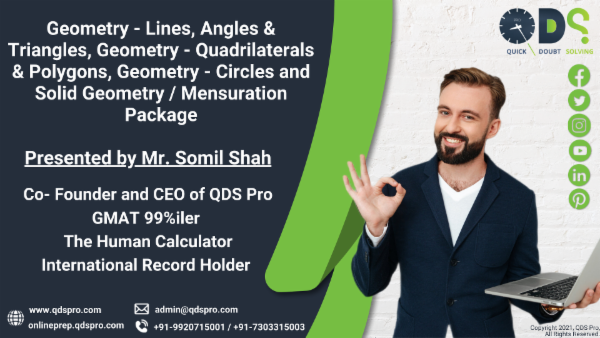 Geometry - Lines, Angles & Triangles, Geometry - Quadrilaterals & Polygons, Geometry - Circles and Mensuration (Solid Geometry) Package cover
