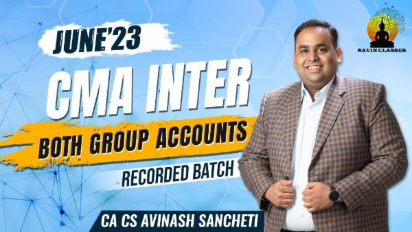 CMA Inter Both Group Accounts | Old Syllabus cover