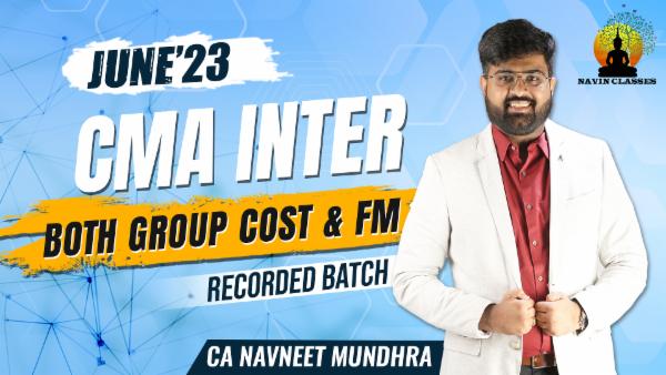 CMA Inter Both Group Cost & FM | Old Syllabus cover