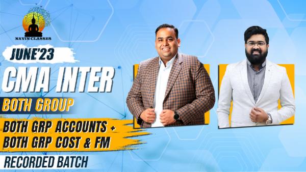 CMA Inter Accounting (Both Grp) + Cost Accounting + Cost & FM | Old Syllabus cover