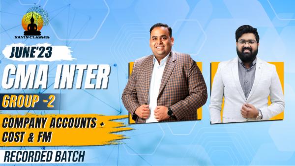 CMA Inter Group 2 Accounts & Cost & FM | Old Syllabus cover