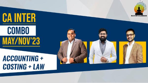 CA Inter Accounting + Costing + Law (A.B) cover