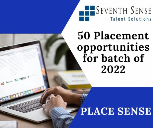 Place Sense 2022 - 50 Placement Opportunities for 2022 B.E. Batch or MONEY BACK GUARANTEE (Only people enrolled will be eligible to apply to every opportunity) cover