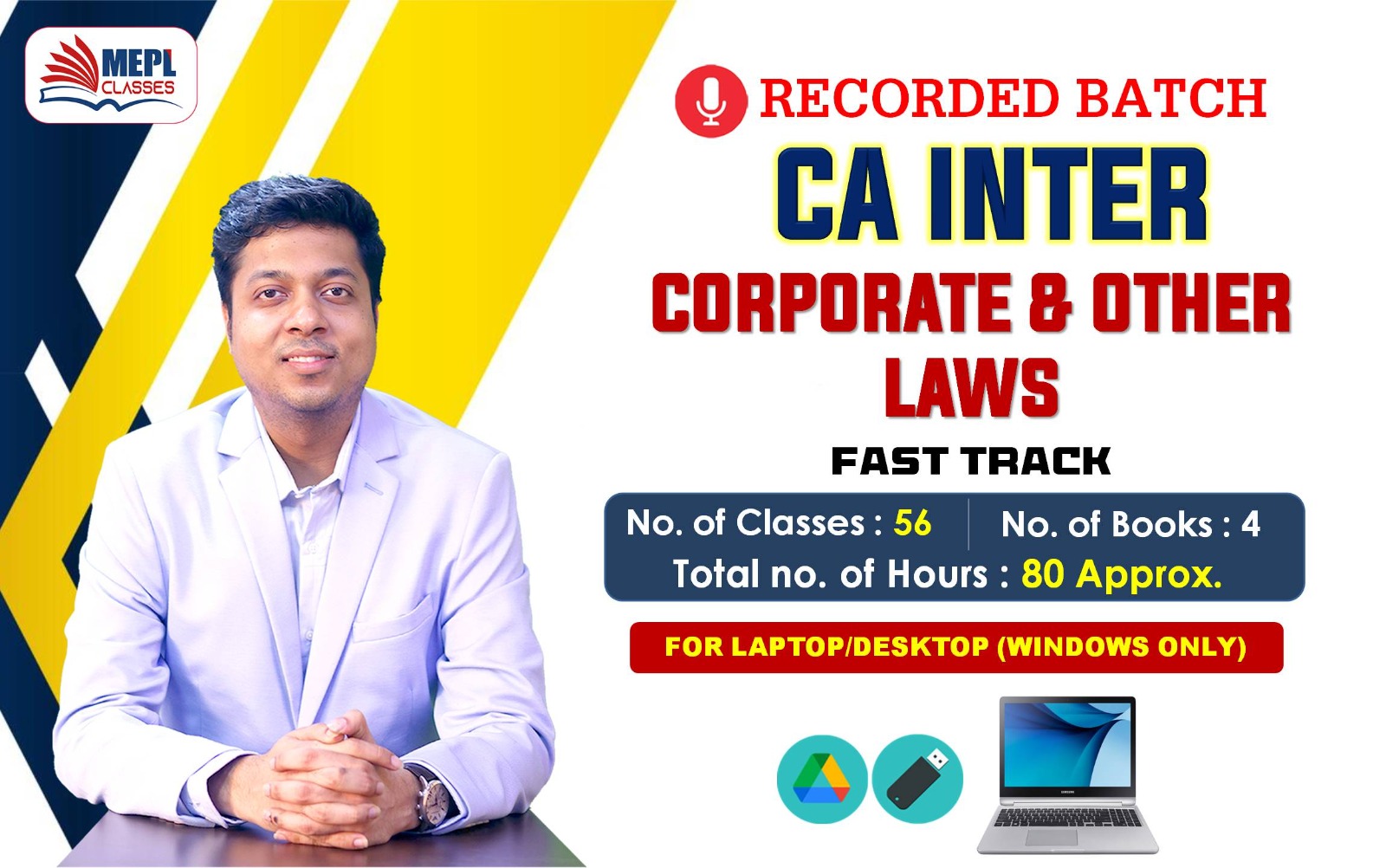 CA INTER - CORPORATE & OTHER LAWS - FAST TRACK - RECORDED BATCH - FOR LAPTOP/DESKTOP (WINDOWS ONLY) cover