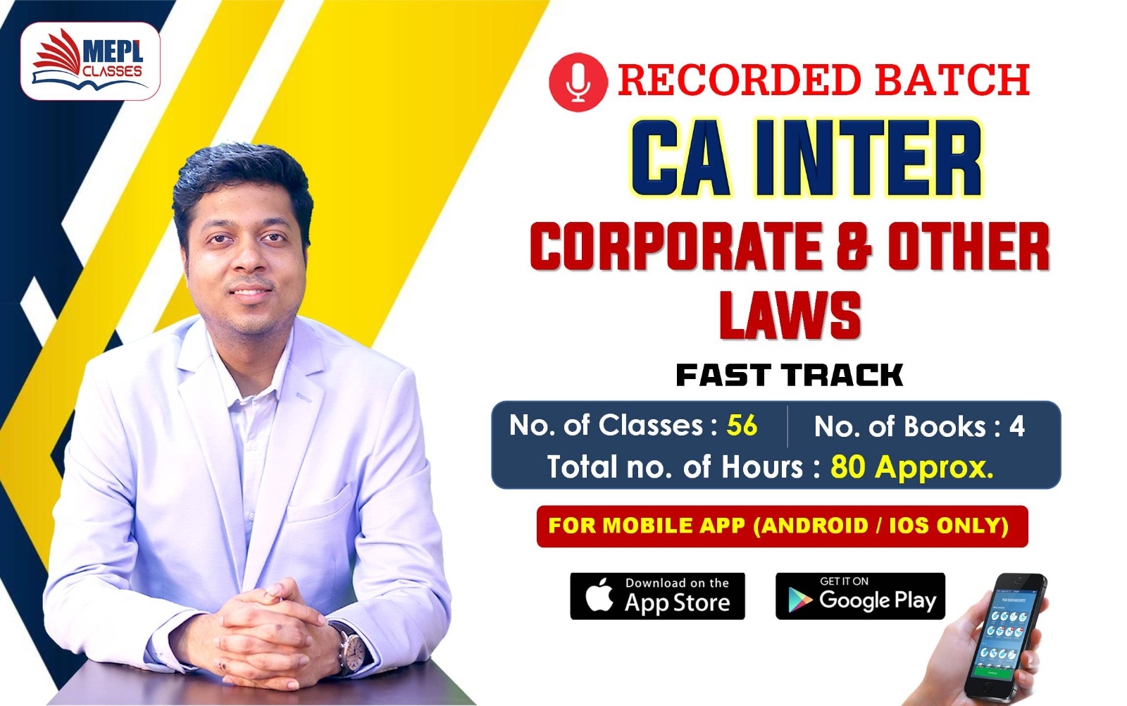 CA INTER - CORPORATE & OTHER LAWS - FAST TRACK - RECORDED BATCH - FOR MOBILE APP (ANDROID / IOS ONLY) cover