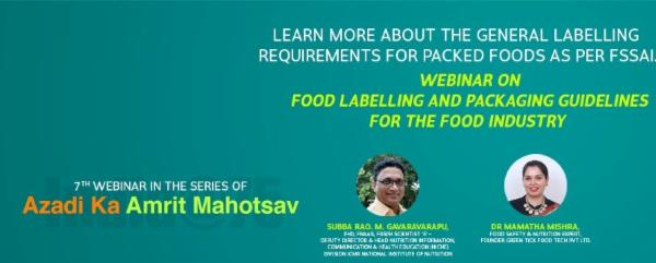 Webinar on Food Packaging & Labelling Guidelines cover