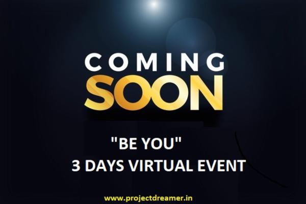 3 Days Virtual Event "BE YOU" cover