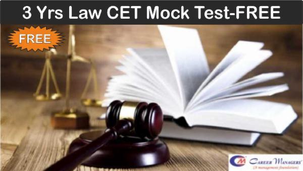 3 Yrs MAH LAW CET | Free Mock Test cover