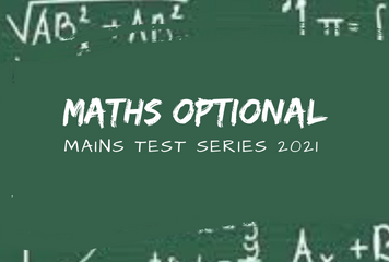 Mathematics Optional Mains Test Series 2021 cover