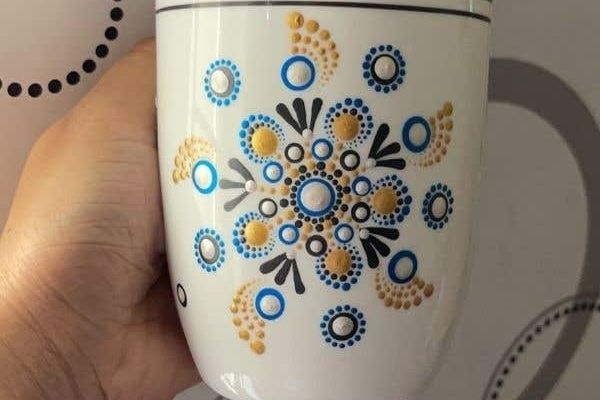 Replay - Mandala on Cup using Dot Art cover
