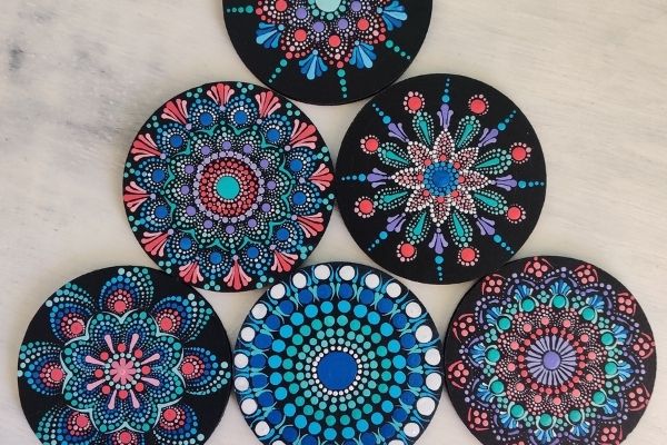 Replay - Therapeutic Dot Art Mandalas on Coasters cover