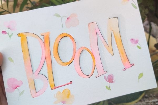 Replay - Watercolor blending with Handlettering cover