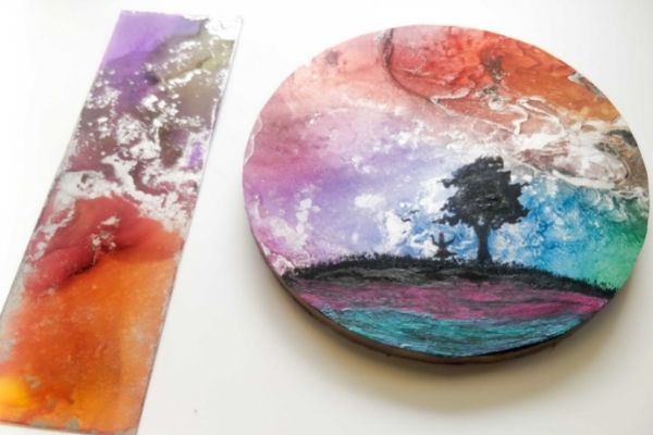 Replay - Alcohol Inks on Coasters cover