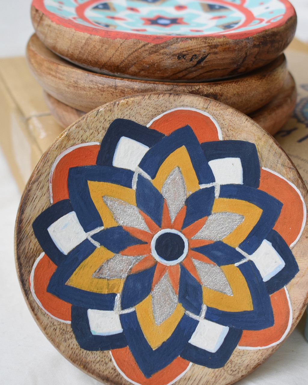 Replay - Mandala on Wooden Plate cover