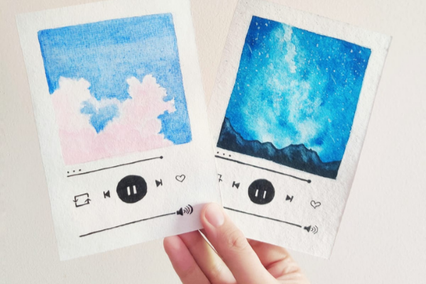Replay - Watercolor Painting: Create a Spotify-inspired Landscape cover