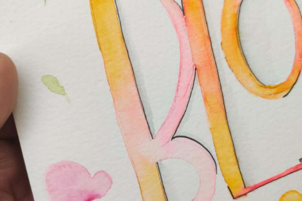 Replay - Watercolor Blending while Handlettering Online Quick Workshop cover
