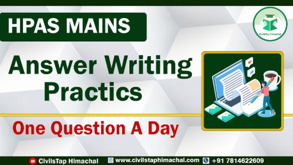 Mains Answer Writing Practice | One Question a day cover