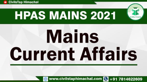 HPAS Mains Current Affairs cover