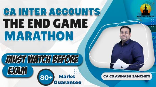 CA Inter Accounting | The End Game Marathon cover