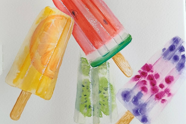 Replay - Fruit Popsicles Painting using Watercolors cover
