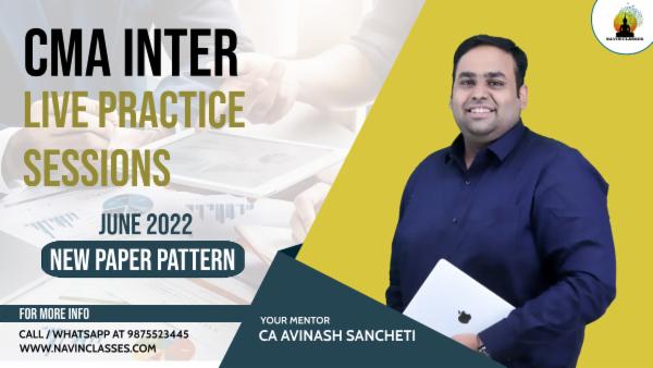 CMA Inter Live Practise Session June 22 cover