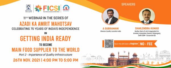 Webinar on Getting India Ready to Become the Food Basket of the World- Importance of Proper Infrastructure cover