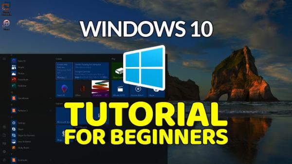 WINDOWS 10 TUTORIAL FOR BIGINNERS cover