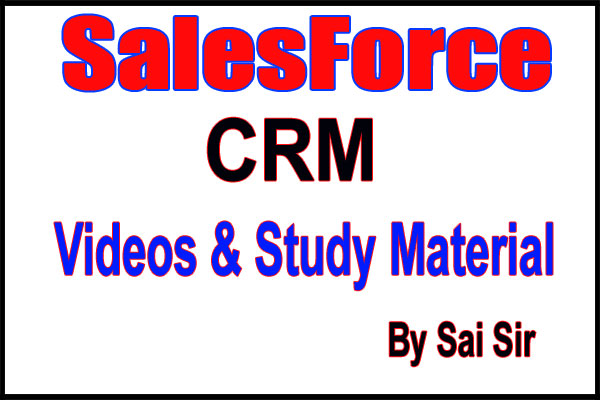 SalesForce CRM Videos and Study Materials cover