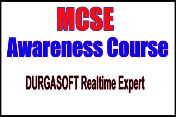MCSE Awareness Course cover