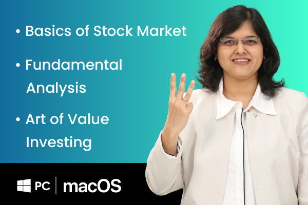 Basics Of Stock Market + Fundamental Analysis + Art of value Investing(For Windows PC and macOS) (BOSM + FA + AOVI - English) cover