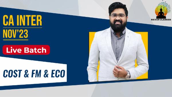 CA Inter Costing & FM-ECO | Live Batch Nov'23 cover