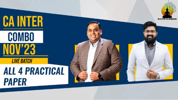 CA Inter Accounting (Both Grp) + Costing + FM & Eco | Live Batch Nov'23 cover