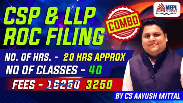 CSP + LLP - ROC FILING (COMBO) - SKILL ENHANCEMENT COURSE - FOR LAPTOP/DESKTOP (WINDOWS ONLY) cover