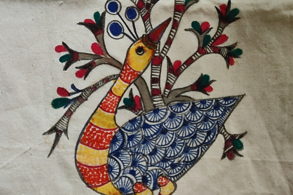 Replay - Gond Painting on Tote Bag cover