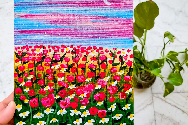 Replay - Botanical Landscape with Acrylics cover